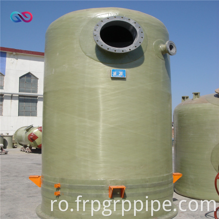 FRP din fibră de sticlă acid sulfuric H2SO4 rezervor de depozitare sau vas de 500 m3 rezervor